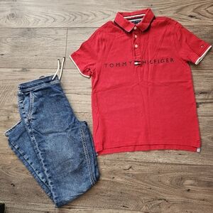 Tommy HILFIGER Lot Jeans and Polo Shirt. 14 y/o